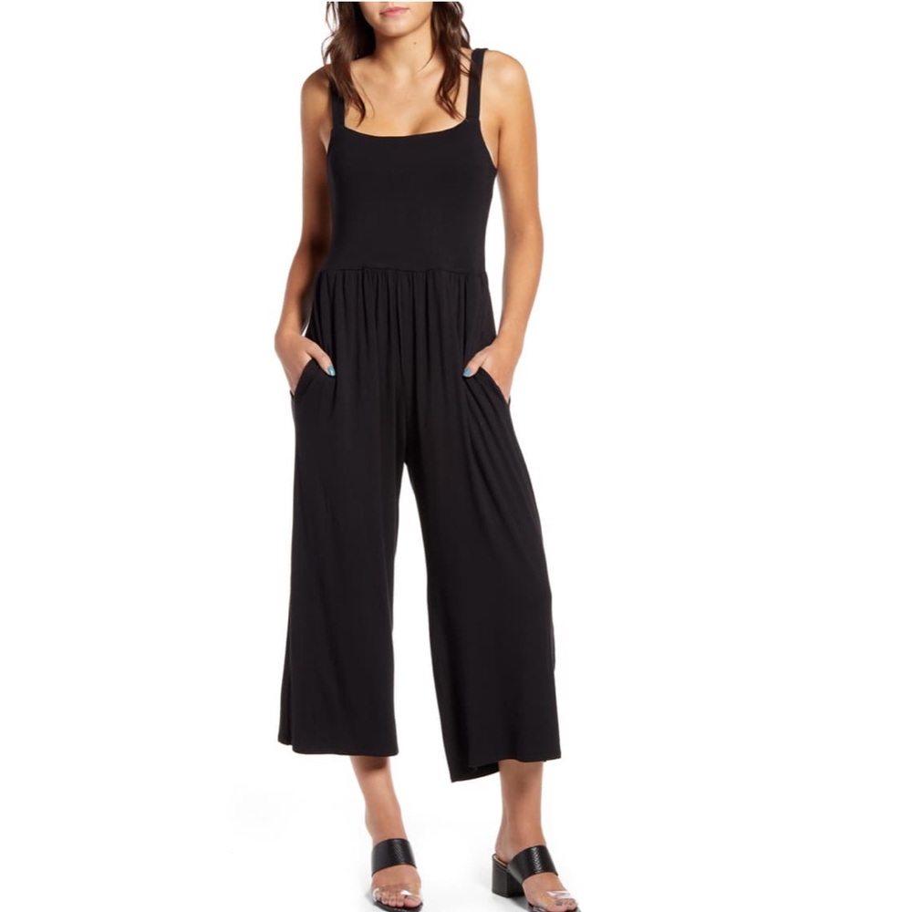 COTTON EMPORIUM Nordstrom Black Wide Leg Jumpsuit